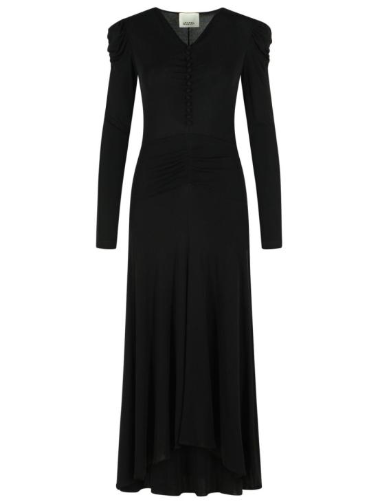 26SS 이자벨마랑 하베나 롱 원피스 하베나 롱 원피스 RO1040FA D1K02I 01BK Black