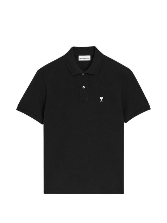 26FW 아미 스몰 하트 로고 폴로 티셔츠 HPL411 760 0951 Black - AMI