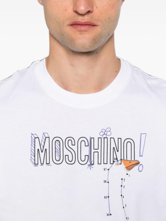 26FW 모스키노 반팔 티셔츠 J0715 5241 1001 White - MOSCHINO