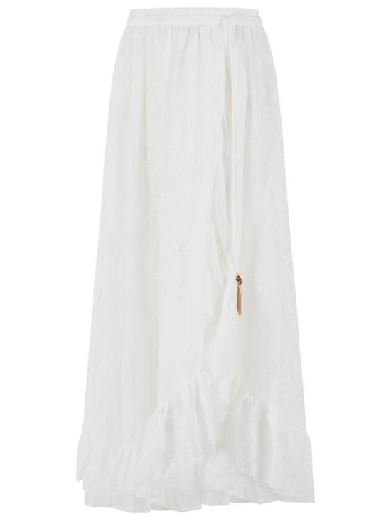 26SS 짐머만 롱 스커트 5770SRS263 IVORY White - ZIMMERMANN