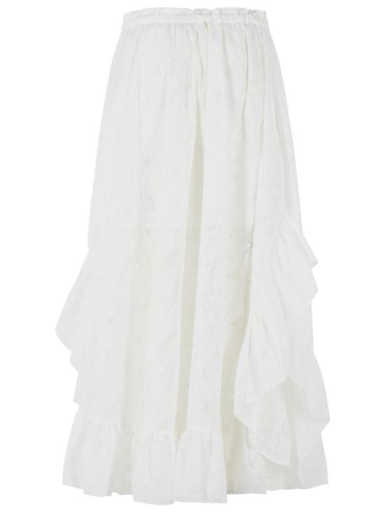 26SS 짐머만 롱 스커트 5770SRS263 IVORY White - ZIMMERMANN