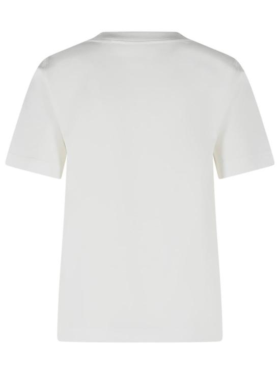 26SS 버버리 체크 커시브 로고 코튼 티셔츠 8118971 B7078 White - BURBERRY