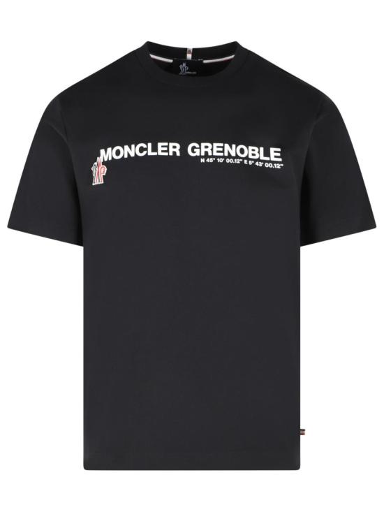  몽클레어 로고 코튼 블렌드 티셔츠 097 8C000 17 89AW1 999 Black