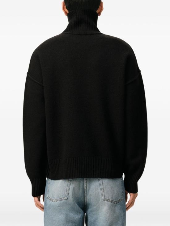 26FW 아미 ADC 터틀넥 스웨터 UKS839 018 009 Black - AMI