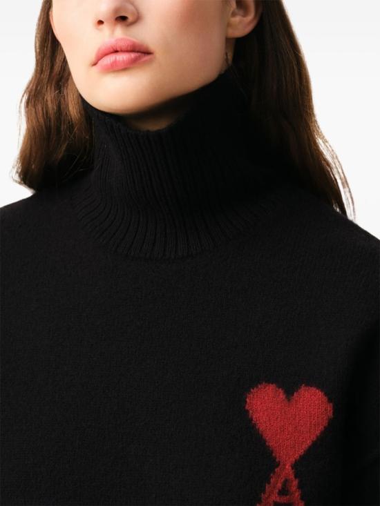 26FW 아미 ADC 터틀넥 스웨터 UKS839 018 009 Black - AMI