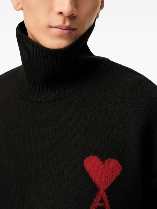 26FW 아미 ADC 터틀넥 스웨터 UKS839 018 009 Black - AMI