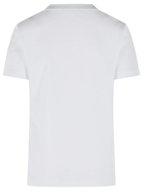 26SS 몽클레어 리본 로고 코튼 티셔츠 093 8C000 17 89B8Y 00A White - MONCLER