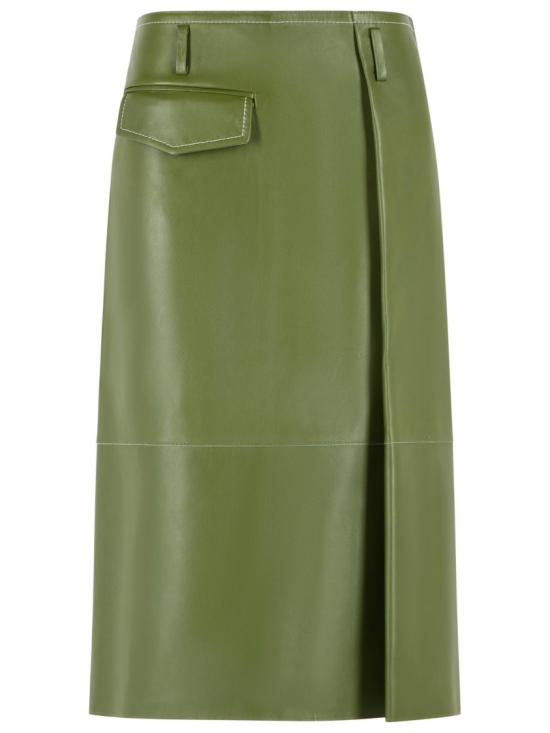 26FW 마르니 미디 스커트 GOMX0845J0 ULA769 00V78 Green