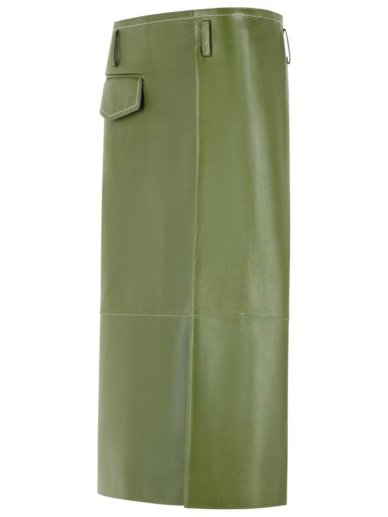 26FW 마르니 미디 스커트 GOMX0845J0 ULA769 00V78 Green - MARNI