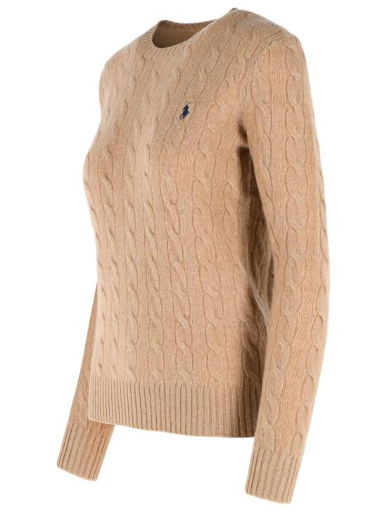  폴로 랄프로렌 폴로 자수 케이블 니트 스웨터 211971865 002 Neutrals - POLO RALPH LAUREN