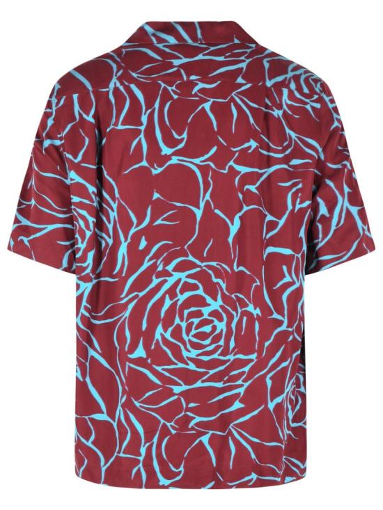 26SS 드리스 반 노튼 반팔 셔츠 020742 3244 358 Burgundy - DRIES VAN NOTEN