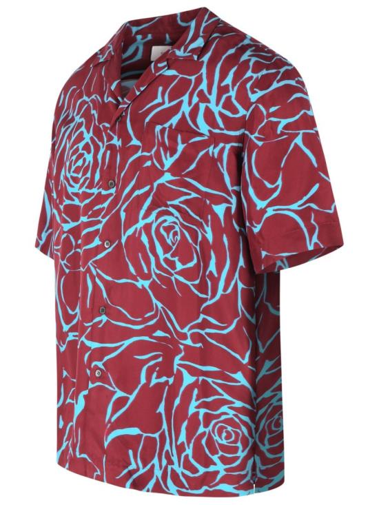 26SS 드리스 반 노튼 반팔 셔츠 020742 3244 358 Burgundy - DRIES VAN NOTEN