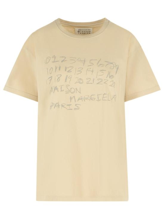 26SS 마르지엘라 뉴메리컬 코튼 티셔츠 S51GC0544 S24575 119 Neutrals