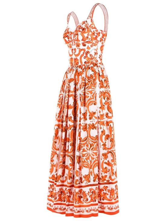26FW 돌체앤가바나 롱 원피스 F6TTHT GDDRL S9000 Orange - DOLCE & GABBANA