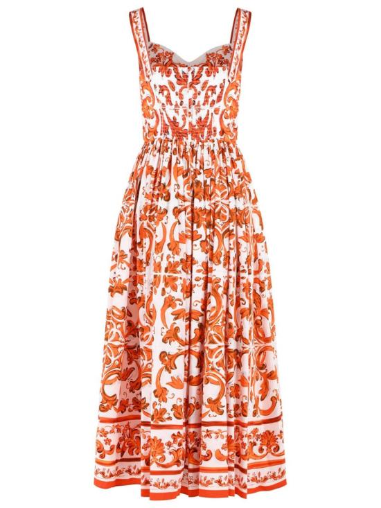 26FW 돌체앤가바나 롱 원피스 F6TTHT GDDRL S9000 Orange - DOLCE & GABBANA