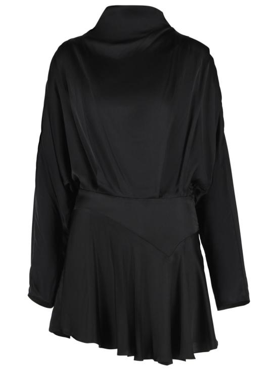 26FW 이자벨마랑 넬린 드레이프 사틴 드레스 넬린 드레이프 사틴 드레스 RO1094FA D3J13I 01BK Black
