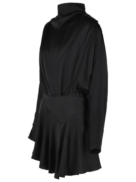 26FW 이자벨마랑 넬린 드레이프 사틴 드레스 넬린 드레이프 사틴 드레스 RO1094FA D3J13I 01BK Black - ISABEL MARANT