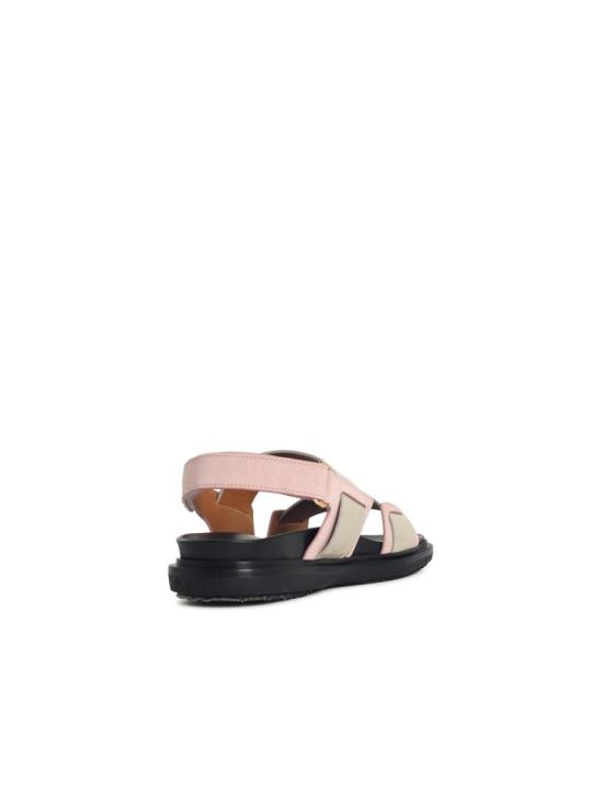 26SS 마르니 퍼스벨트 레더 더블 스트랩 샌들 FBMS018001 P7615 ZP087 Pink - MARNI
