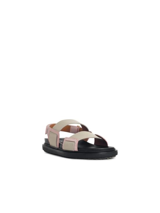 26SS 마르니 퍼스벨트 레더 더블 스트랩 샌들 FBMS018001 P7615 ZP087 Pink - MARNI
