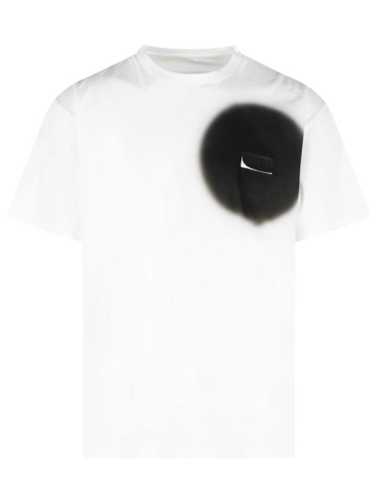 26SS MM6 메종마르지엘라 스프레이 페인트 티셔츠 SH0GC0067 M20048 101 White