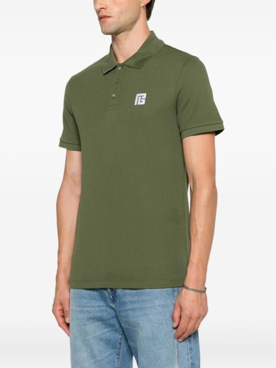 26FW 발망 폴로 티셔츠 GH1GB085BC87 ULN Green - BALMAIN