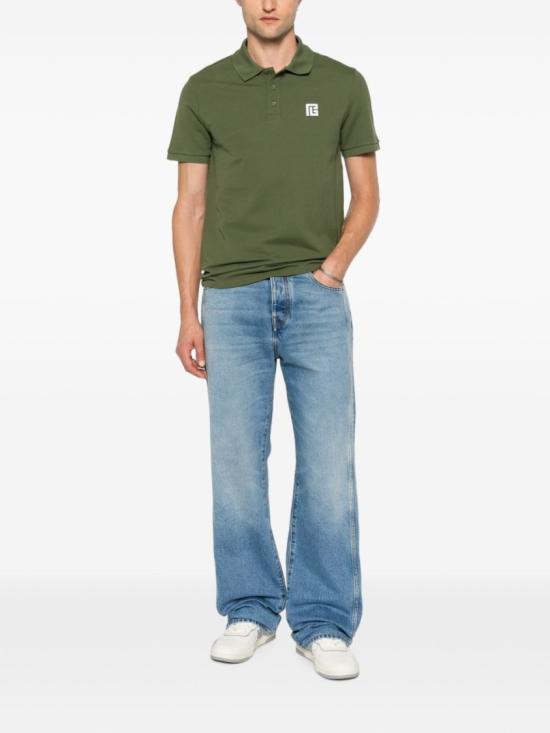 26FW 발망 폴로 티셔츠 GH1GB085BC87 ULN Green - BALMAIN