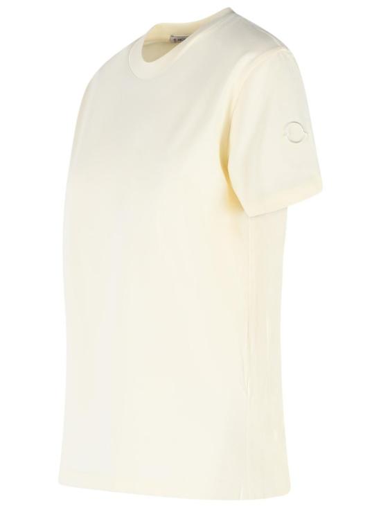 26SS 몽클레어 자수 로고 코튼 티셔츠 093 8C000 29 89AUO 034 Neutrals - MONCLER
