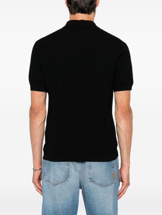 26FW 발망 폴로 티셔츠 HH1GB067KK31 0PA Black - BALMAIN