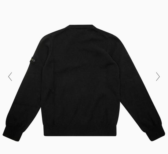 26FW [키즈] 스톤 아일랜드 와펜 크루넥 니트 스웨터 L2S165100002S00M1 V0029 BLACK - STONE ISLAND