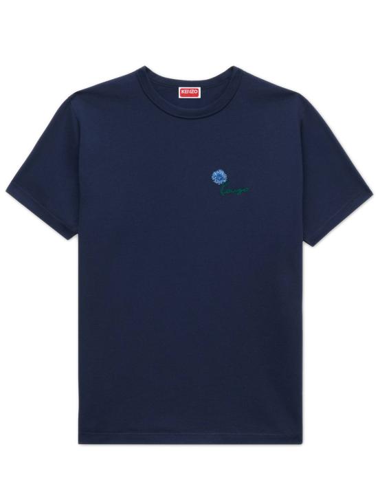26FW 겐조 반팔 티셔츠 FG6 5TS162 4SG 79 BLUE BLACK DOM
