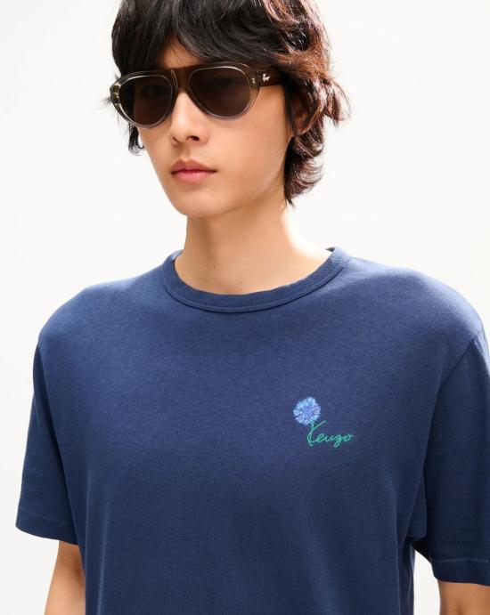 26FW 겐조 반팔 티셔츠 FG6 5TS293 4SK 79 BLUE BLACK DOM - KENZO