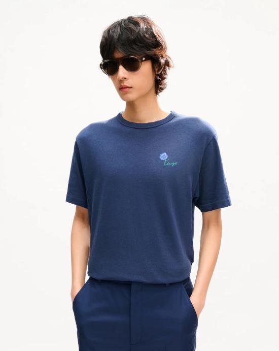 26FW 겐조 반팔 티셔츠 FG6 5TS293 4SK 79 BLUE BLACK DOM - KENZO