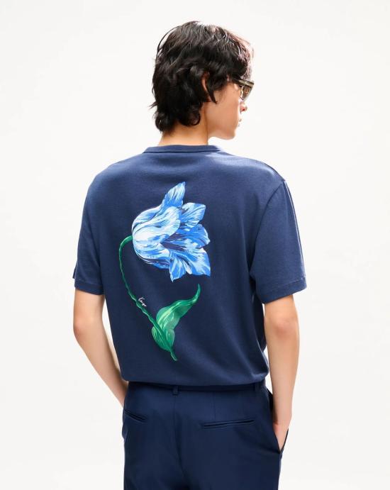 26FW 겐조 반팔 티셔츠 FG6 5TS293 4SK 79 BLUE BLACK DOM - KENZO
