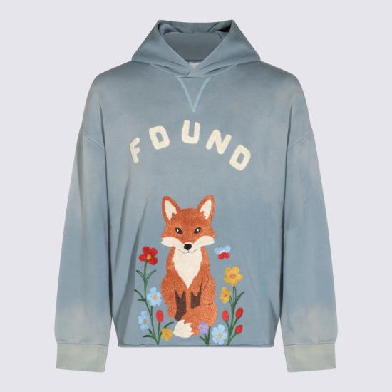 26FW 파운드 후드 티셔츠 FOPF26HO01520 6580 WASHED LIGHT BLUE