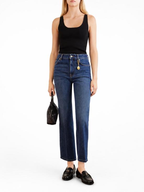 26FW 스텔라 맥카트니 스트레이트 팬츠 6D05083SQH73 4024 DARK VINTAGE BLUE - STELLA MCCARTNEY