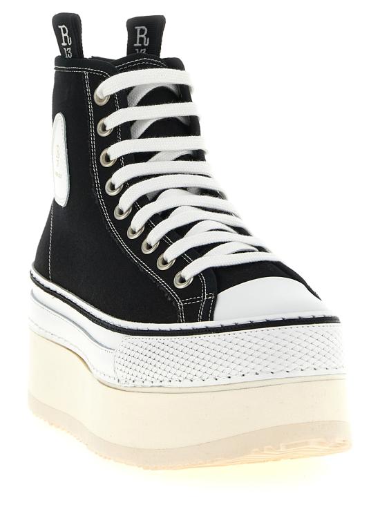 26FW 알13 스니커즈 R13S0071001BLACKCANVAS White Black - R13