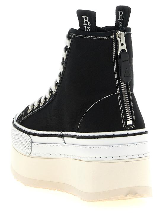 26FW 알13 스니커즈 R13S0071001BLACKCANVAS White Black - R13