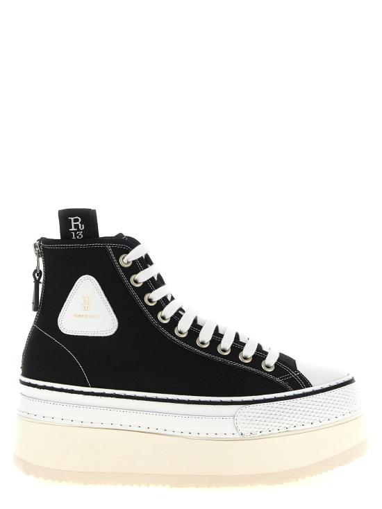 26FW 알13 스니커즈 R13S0071001BLACKCANVAS White Black