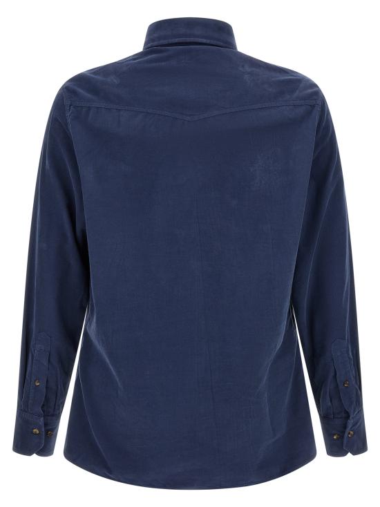 26FW 브루넬로 쿠치넬리 긴팔 셔츠 ML6884008C7063 Blue - BRUNELLO CUCINELLI
