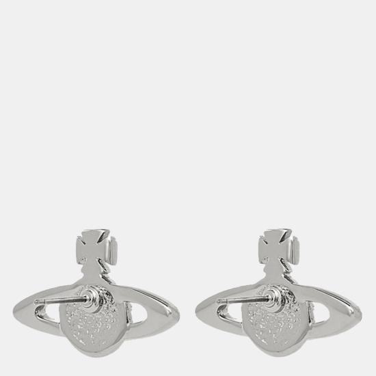 26FW 비비안웨스트우드 미니 바스 릴리프 귀걸이 62020033 02P116P116 PLATINUM CRYSTAL - VIVIENNE WESTWOOD