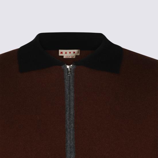 26FW 마르니 폴로 티셔츠 POMG0096Q0 UFX331MXM53 MULTI BROWN - MARNI