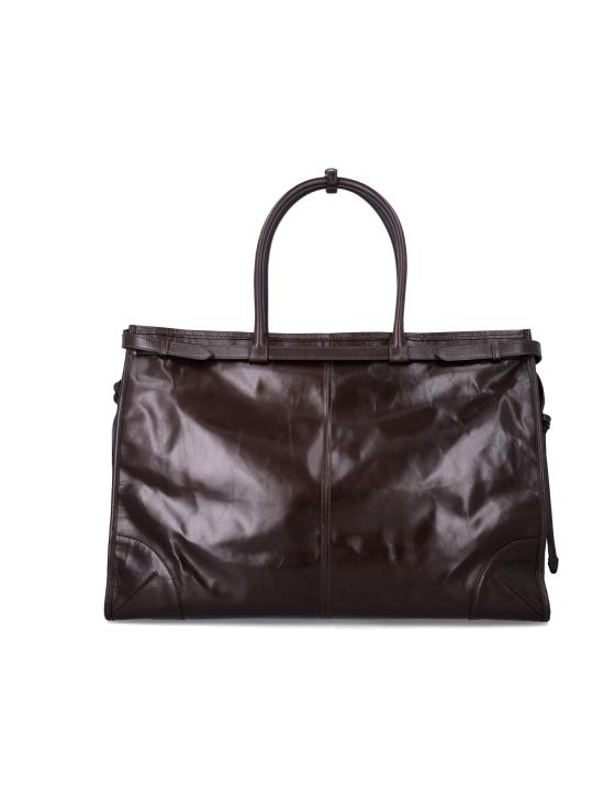 26FW 프라다 레더 토트백 2VG1282CYR F01D6 DARK MORO - PRADA