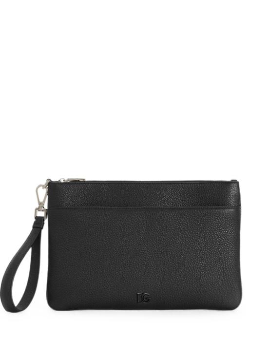 26FW 돌체앤가바나 레더 토일레트리 클러치 BP3294 A037080999 Nero