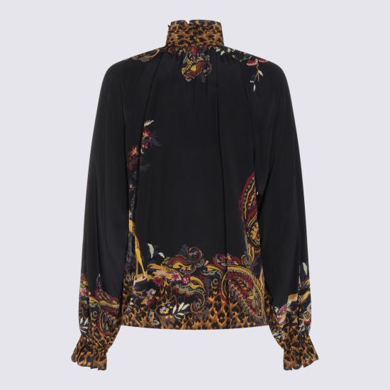 26FW 에트로 블라우스 WRJA0157 AK15YX0812 BLACK BORDEAUX - ETRO