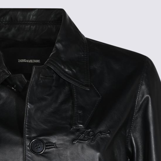 26FW 자딕앤볼테르 가죽 자켓 RWOW01288 011 BLACK - ZADIG & VOLTAIRE
