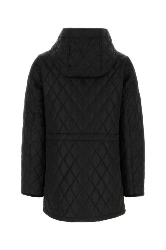 26FW 버버리 브롬리 후드 퀼팅 자켓 8110531 C1900 BLACK SAND IP CHECK - BURBERRY