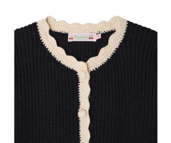 26FW [키즈] 봉쁘앙 가디건 W06GCAK00024 070 Navy blue - BONPOINT