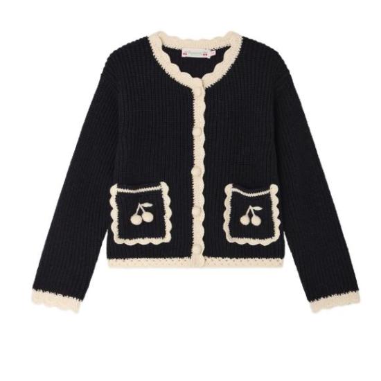 26FW [키즈] 봉쁘앙 가디건 W06GCAK00024 070 Navy blue