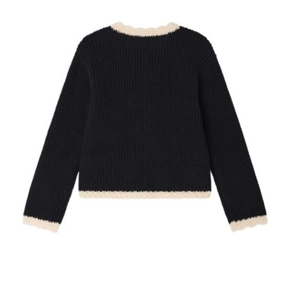 26FW [키즈] 봉쁘앙 가디건 W06GCAK00024 070 Navy blue - BONPOINT