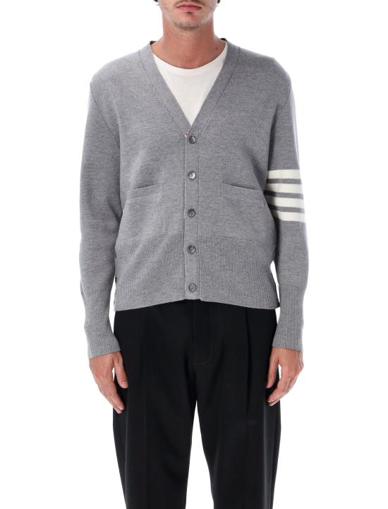 26FW 톰브라운 울 4바 브이넥 가디건 MKC160A00014 055 LT GREY